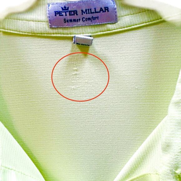 Peter Millar Polo Shirt Mens XL Green Summer Comfort Golf Athleisure READ - Picture 4 of 10
